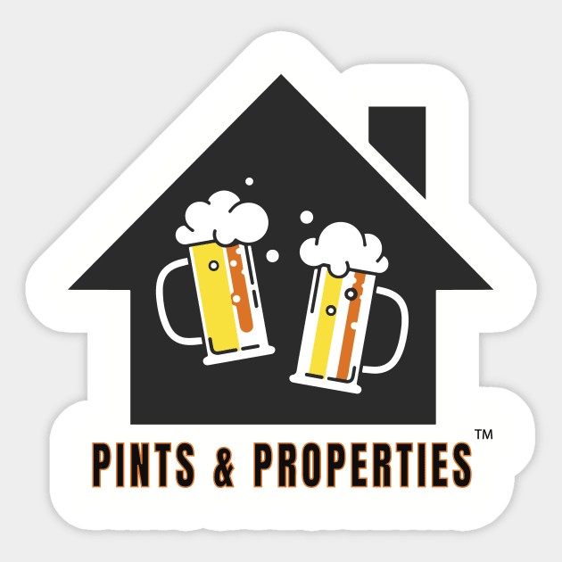 Pints and Properties Logo Sticker by Five Pillars Nation